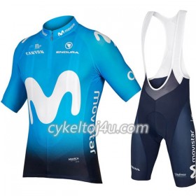 Cykeltrøje + Cykelshorts 2018 Movistar Team Dame N001